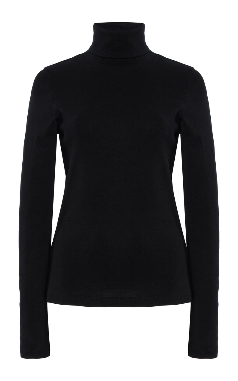 Dinah Organic Cotton Turtleneck T-Shirt black - 1
