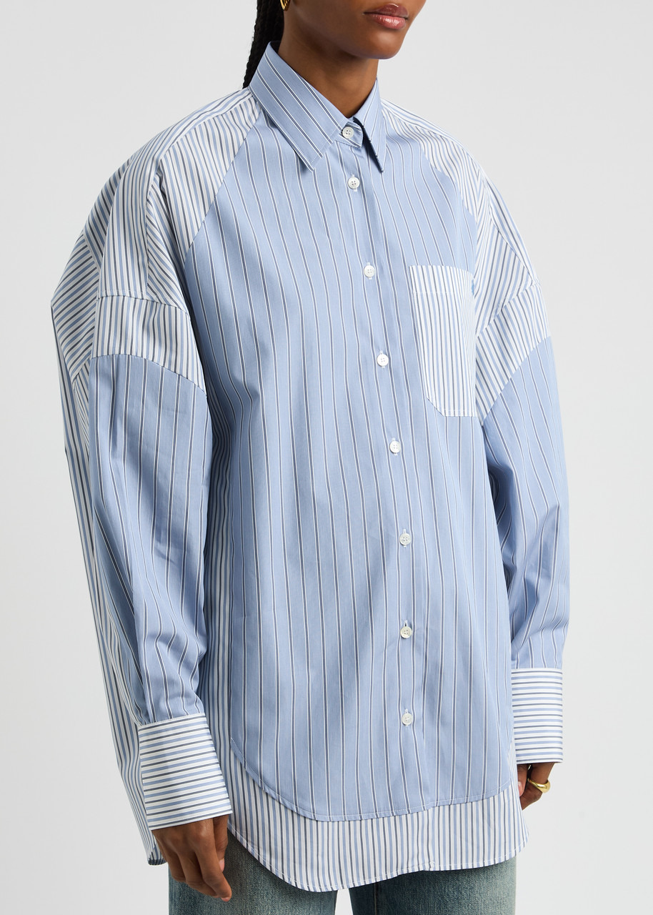Stella Mccartney Panelled Striped Cotton-poplin Shirt - 2