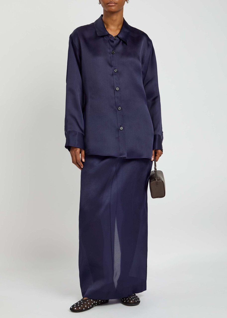 Khaite Herschel Silk-organza Shirt - 4