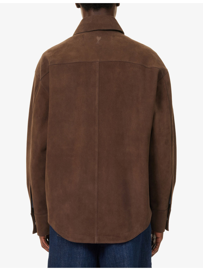 Ami de Coeur Buttoned Suede Overshirt 4