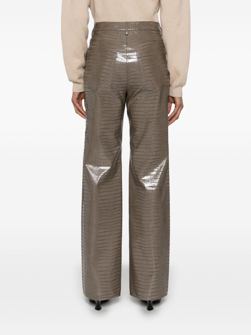 mid-rise straight-leg trousers - 4