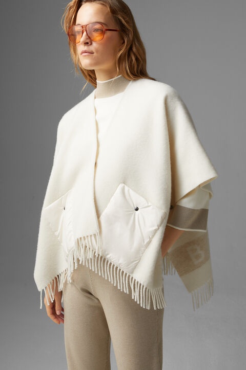 Nancie poncho in Off-white - 2