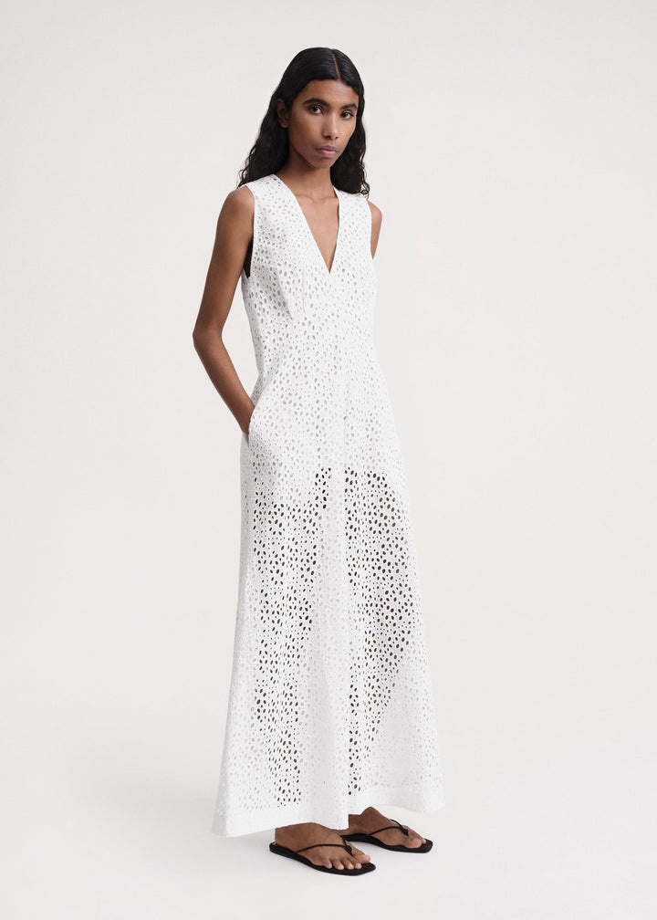 Broderie anglaise dress white - 3