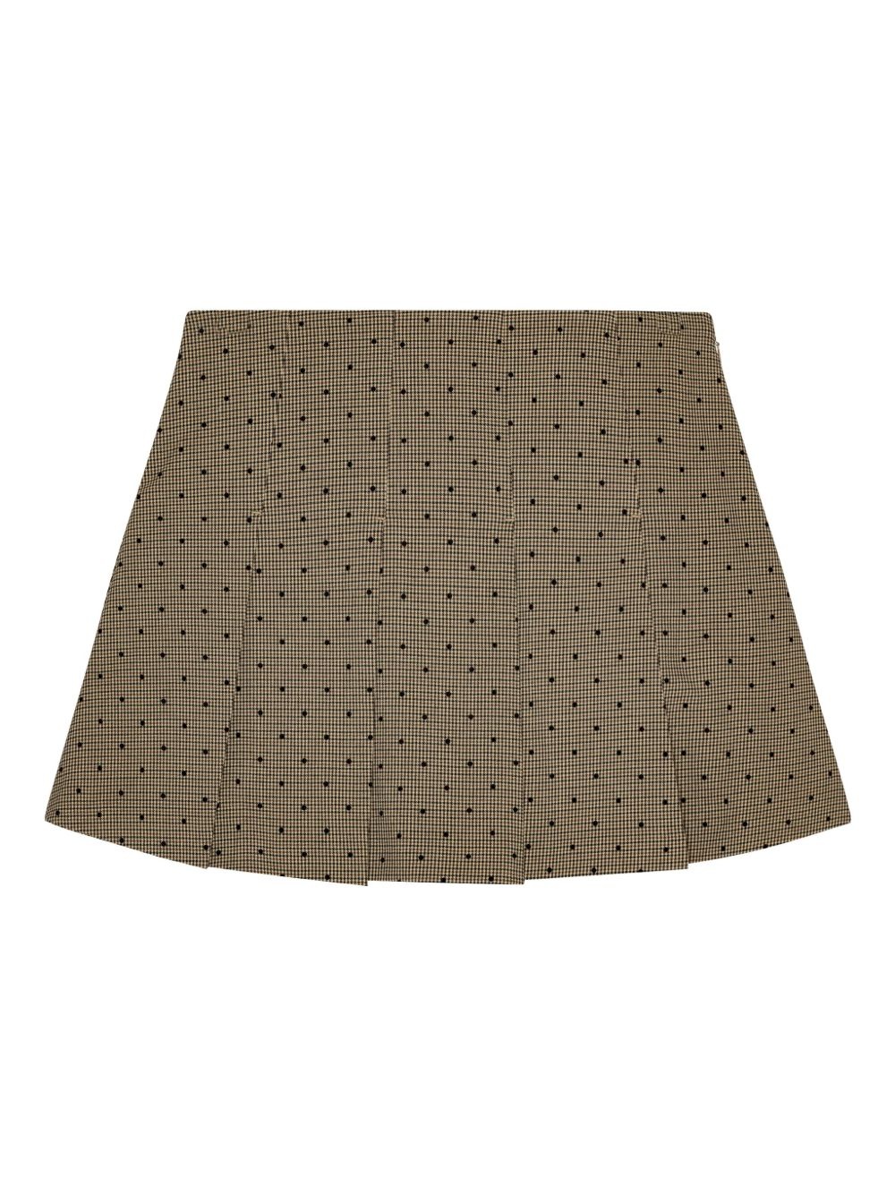check-print mini skirt - 6