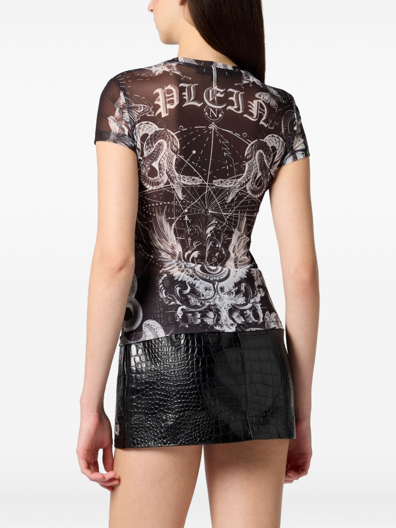 tulle butterfly-print T-shirt 4