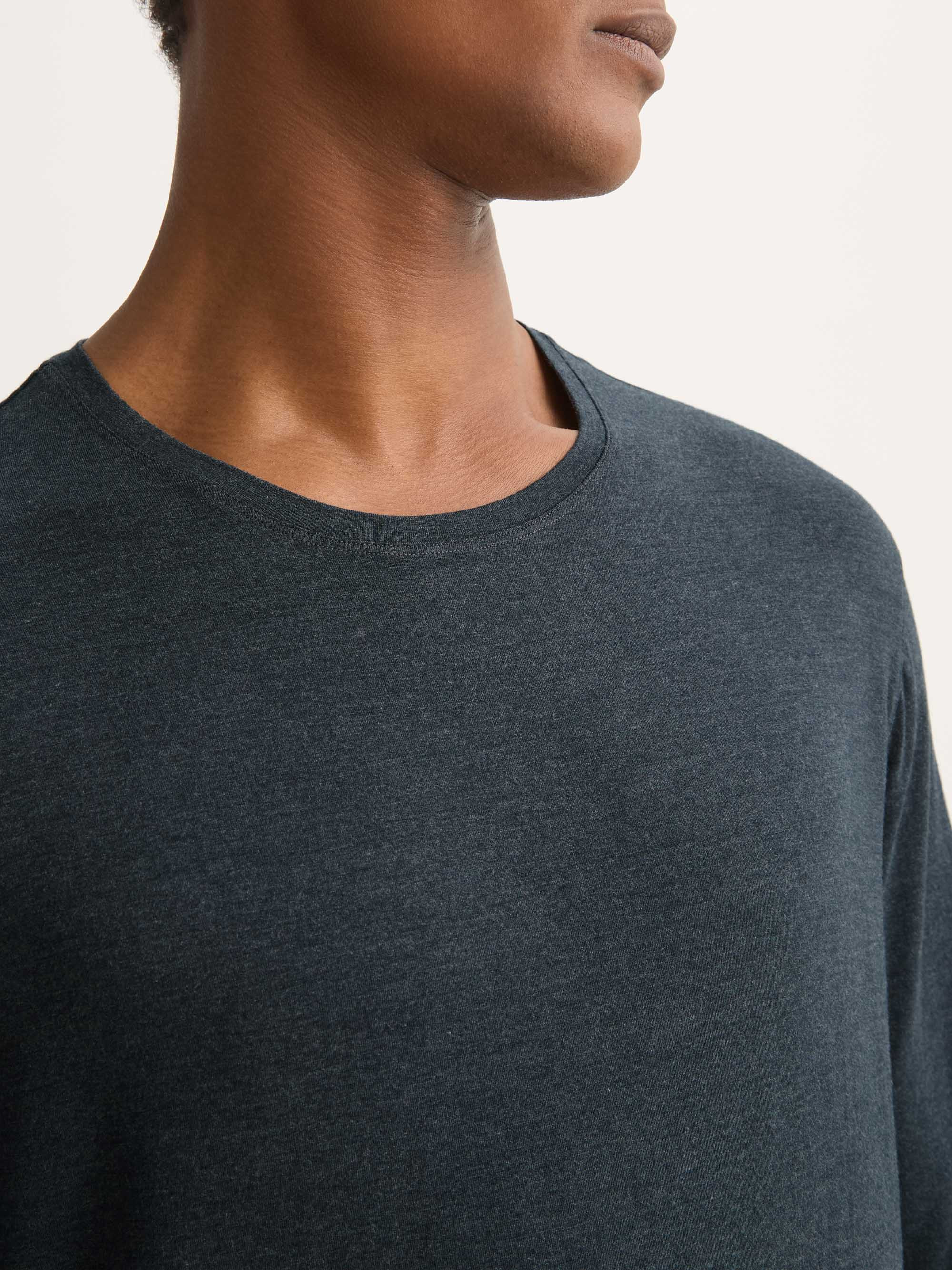 Men's Long Sleeve T-Shirt Marlowe Micro Modal Stretch Anthracite - 5