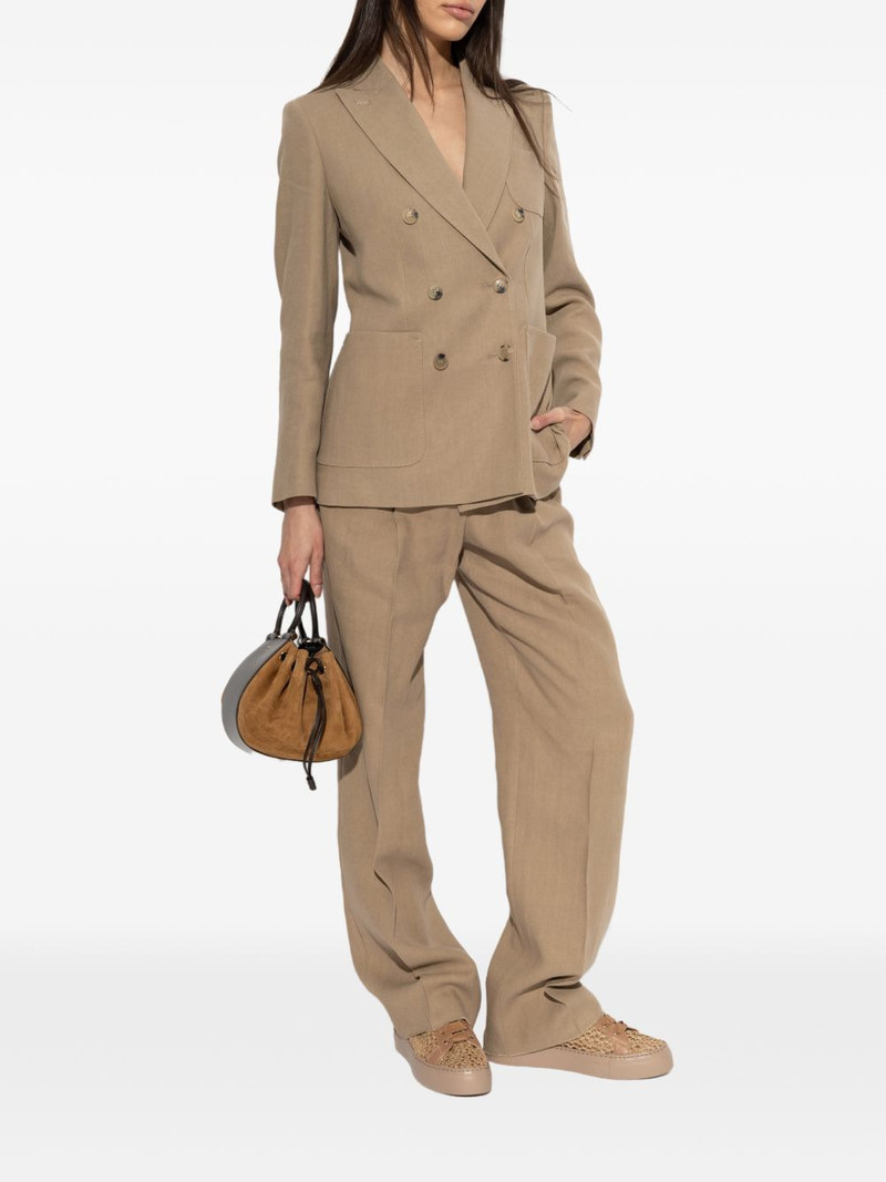 Max Mara double-breasted hemp blazer outlook