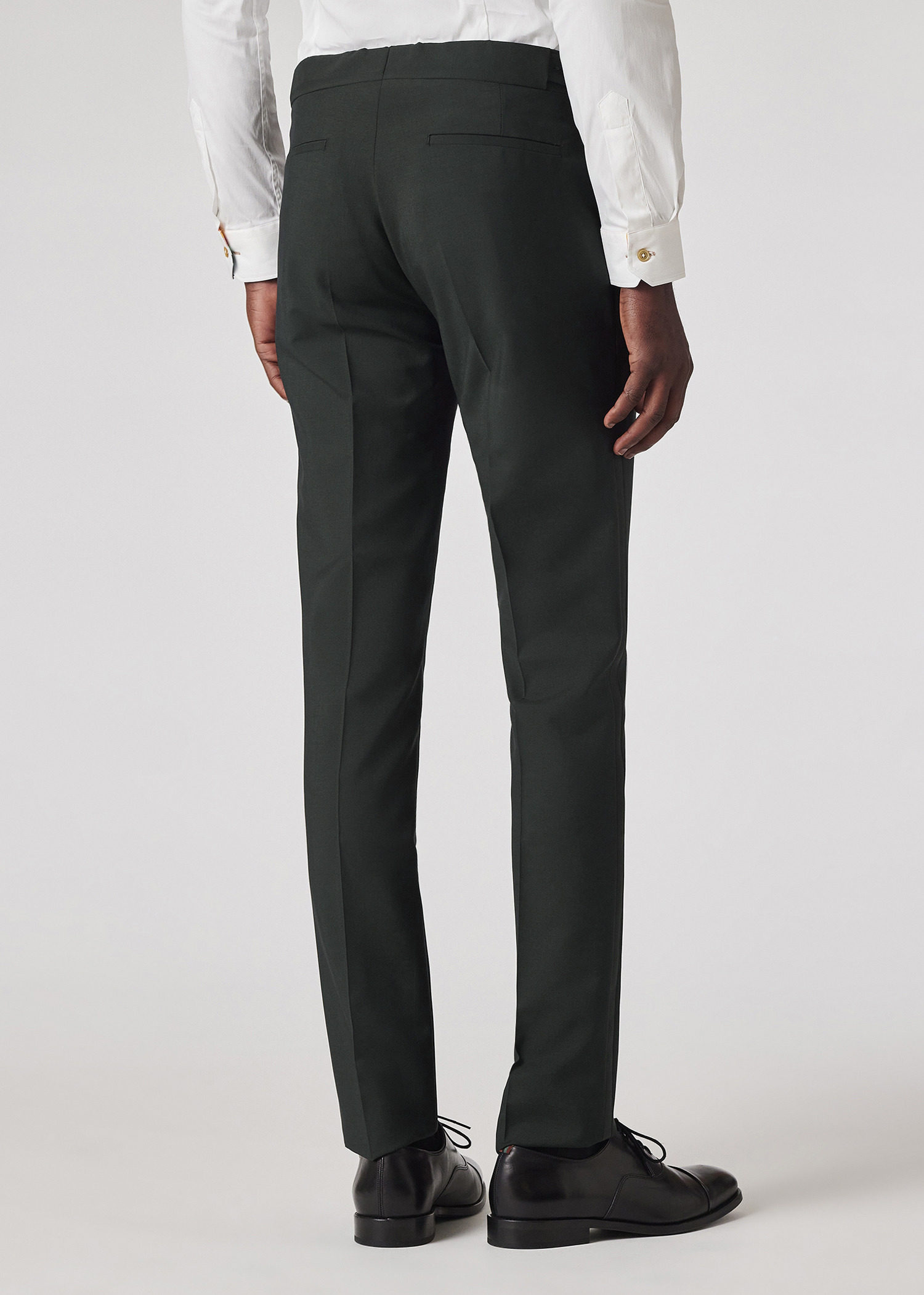Slim-Fit Dark Green Wool-Mohair Evening Trousers - 5