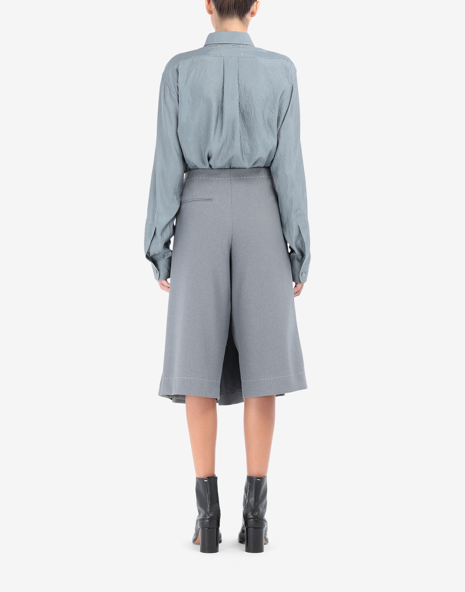 Gabardine box-pleat culottes - 4