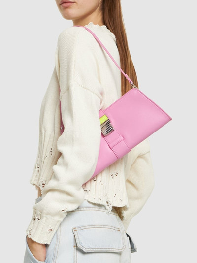 MSGM Clic elongated faux leather clutch outlook
