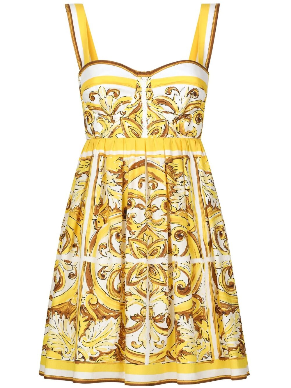 Short dress with corset bodice in majolica-print - 1