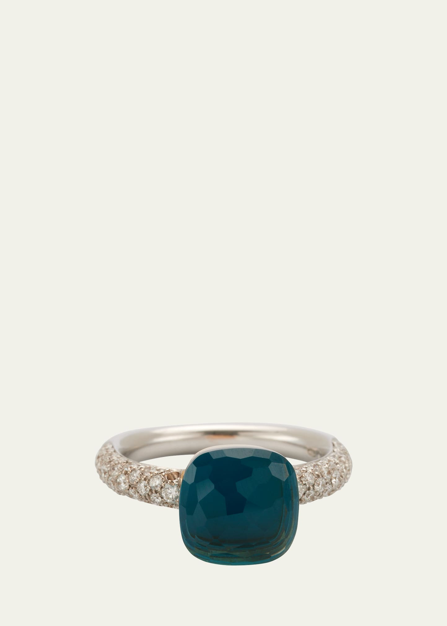 Nudo Classic 18K Gold Ring with Blue Topaz and Turquoise - 1