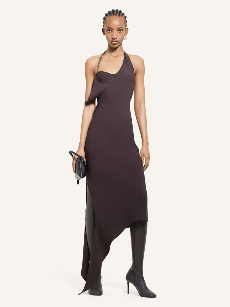 courrèges UNDRESSED LONG CREPE DRESS outlook