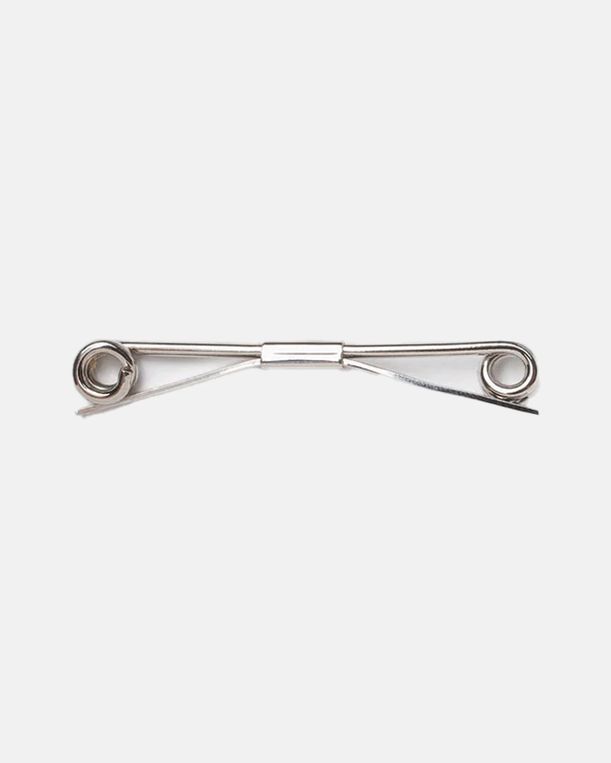 SILVER FINISH ROLL END COLLAR BAR - 2" - 1
