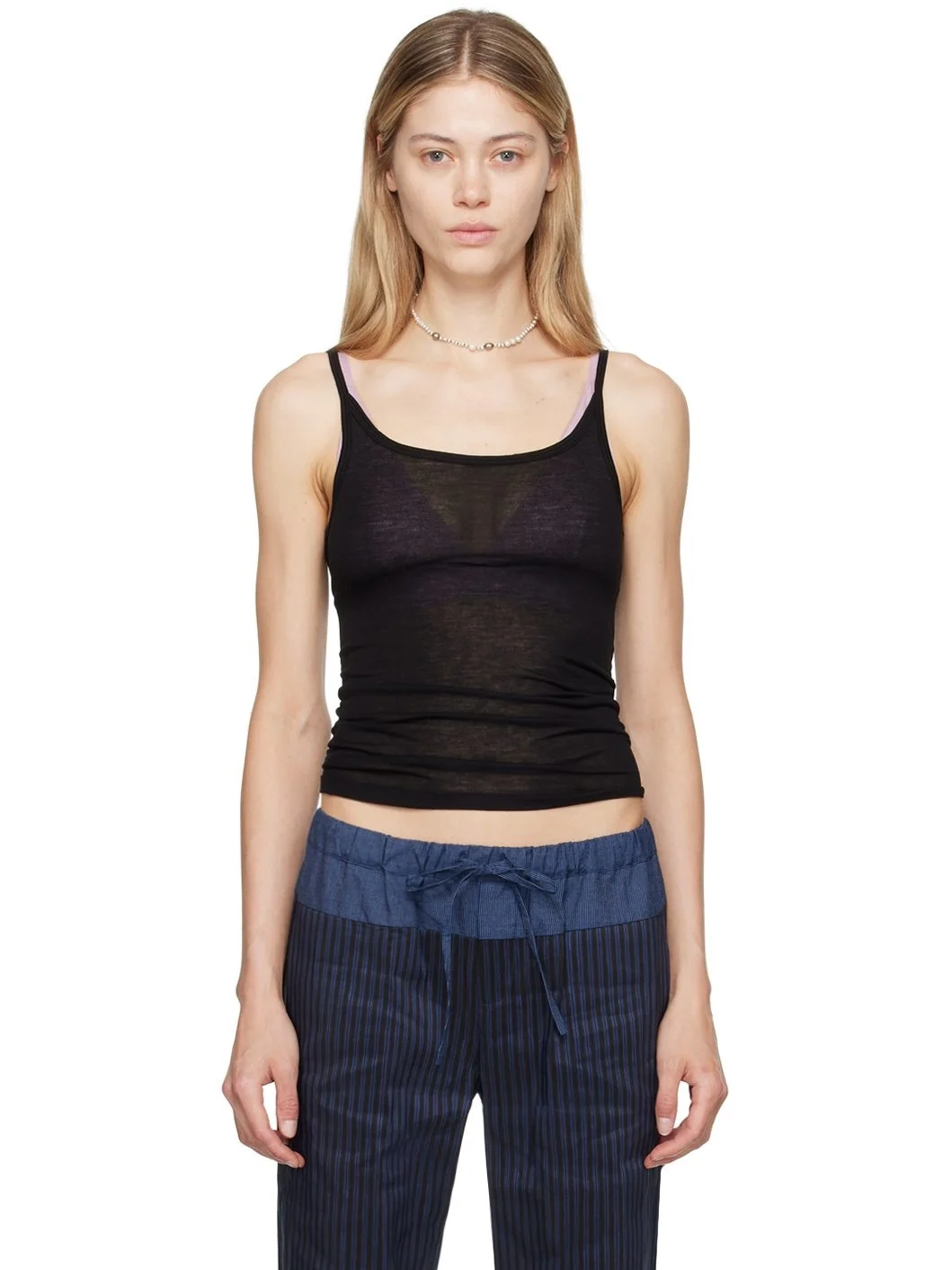 Black Bamboo Lyocell Tank Top - 1