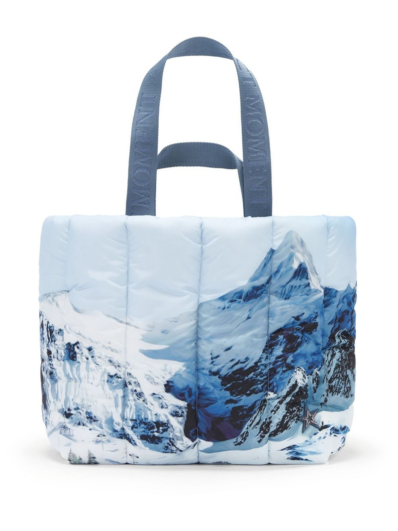 mountain-print tote bag 1