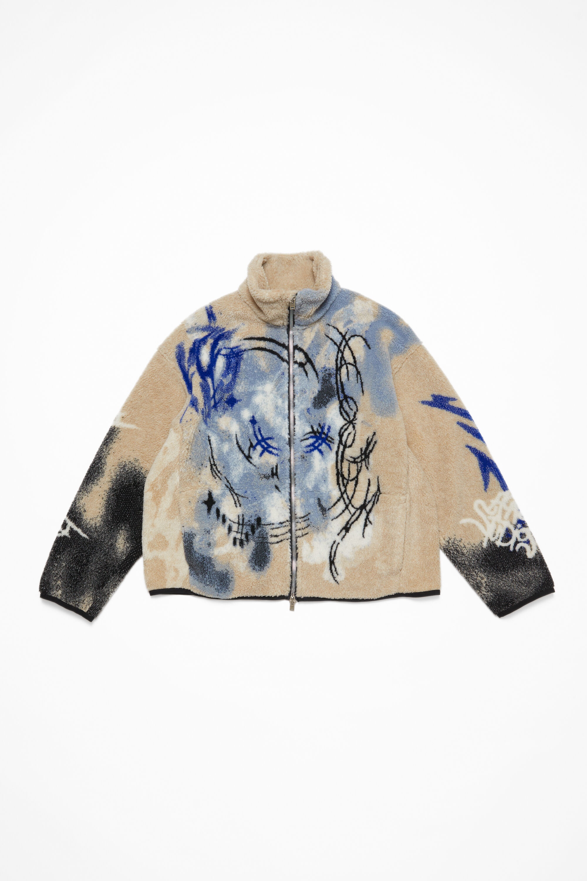 Teddy jacquard jacket - Beige - 8