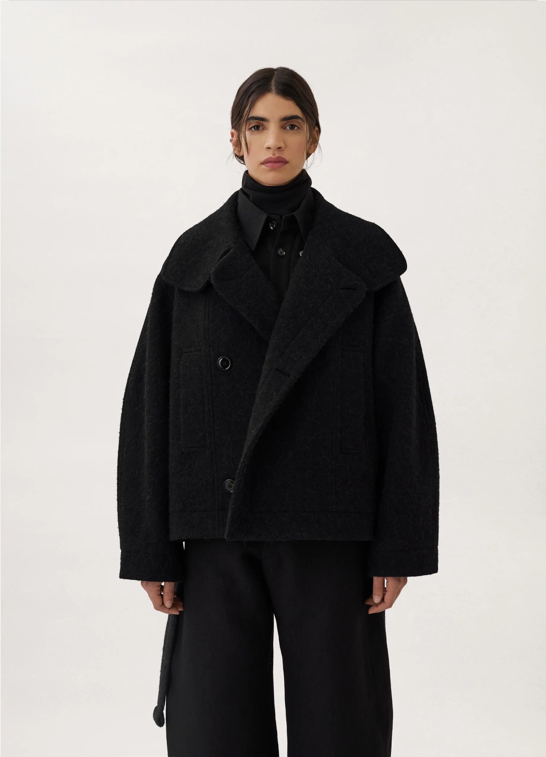 SHORT BATHROBE COAT
SOFT ALPACA WOOL - 4