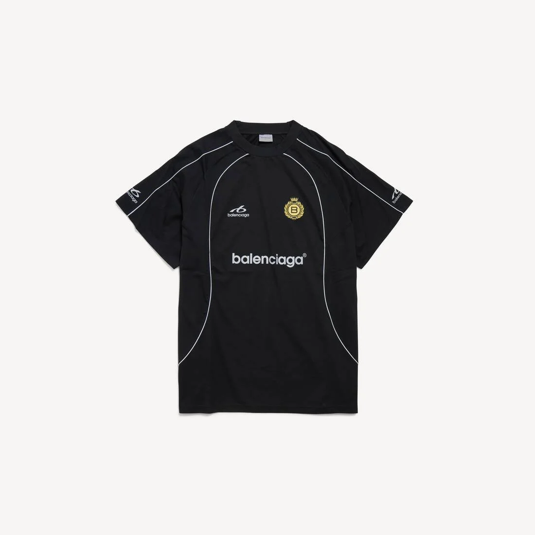 Men's Soccer Oversized T-shirt in Black - 1