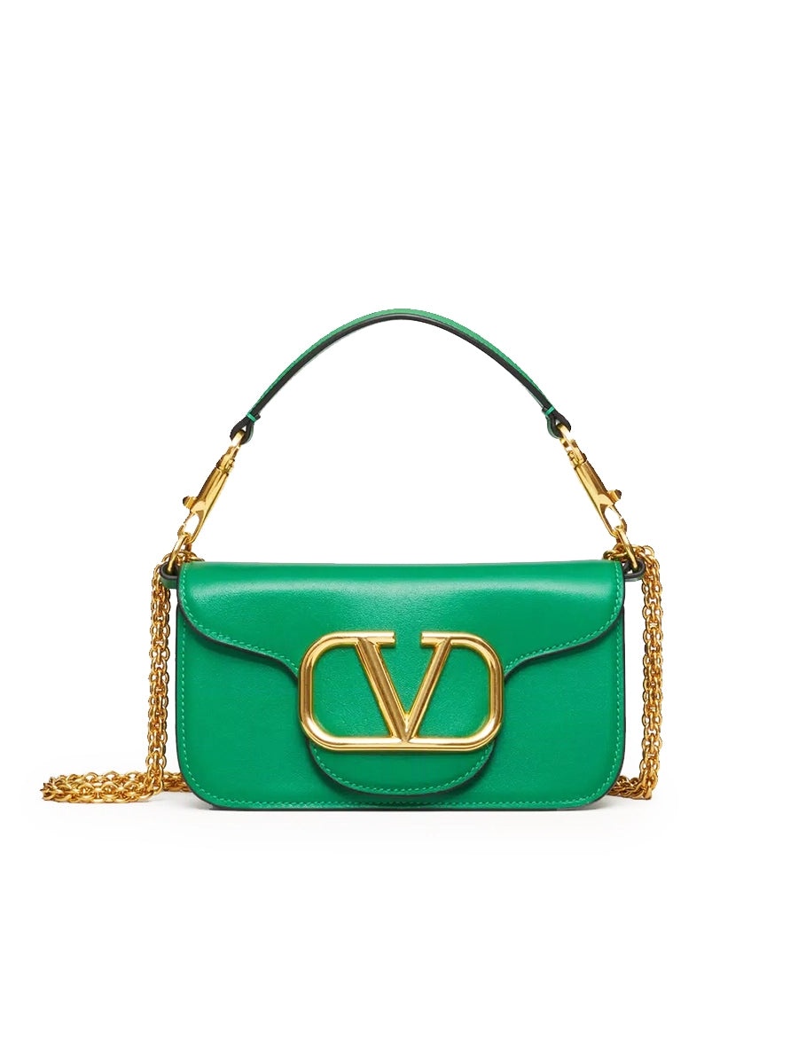 Loco Small Shoulder Bag in Calfskin Green - 1