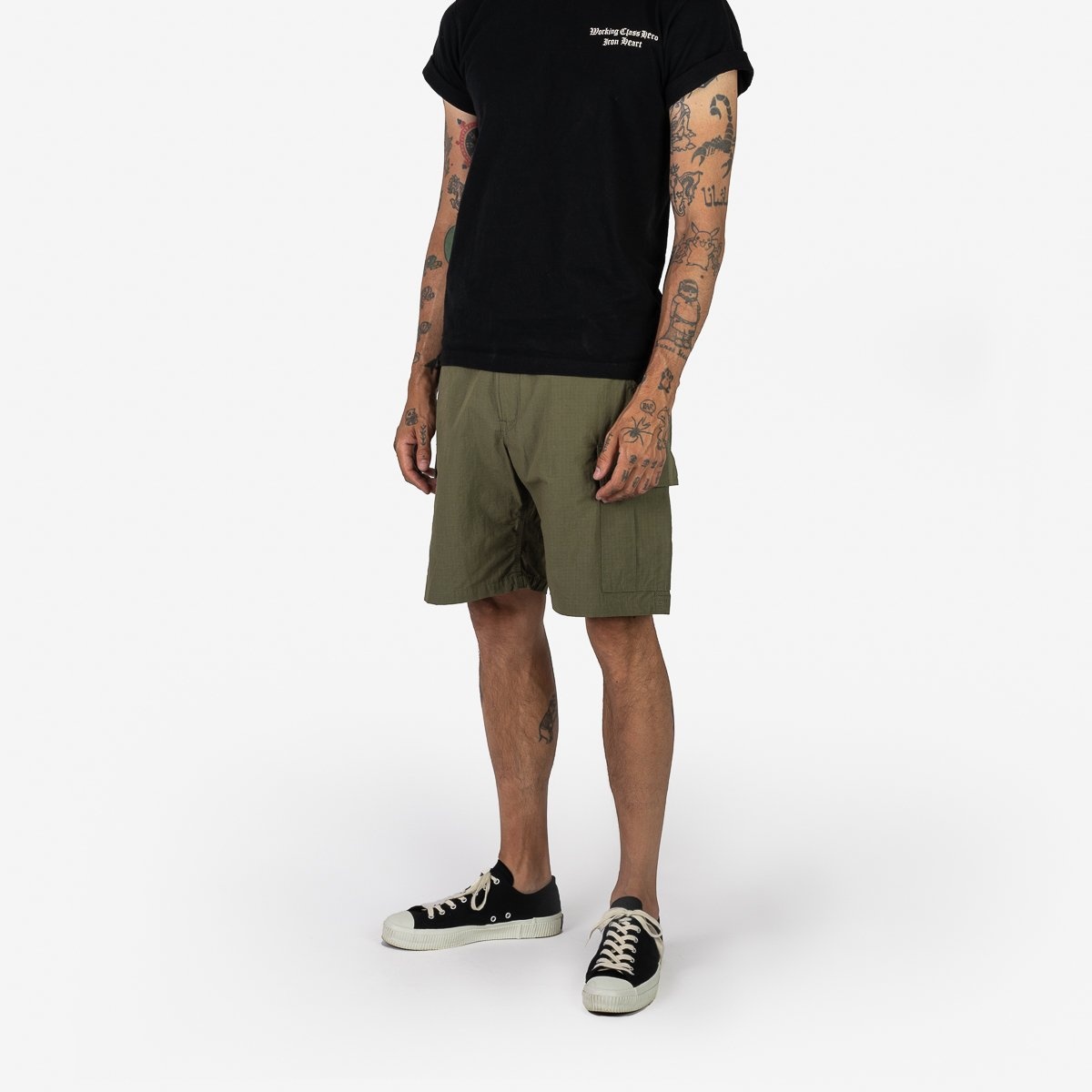IH-736-ODG Ripstop Cargo Shorts - Olive Drab Green - 2