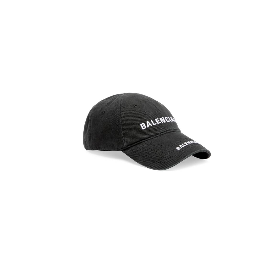 Double Logo Cap in Black Faded - 2