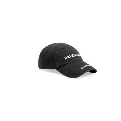 BALENCIAGA Double Logo Cap in Black Faded outlook