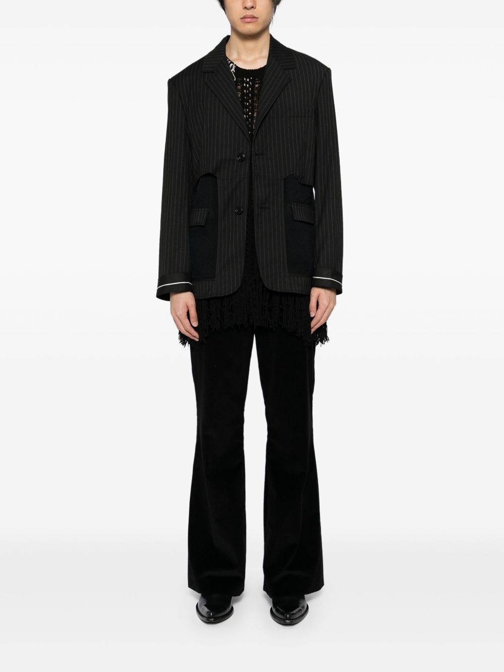 inside out stripe sheer jacket - 2