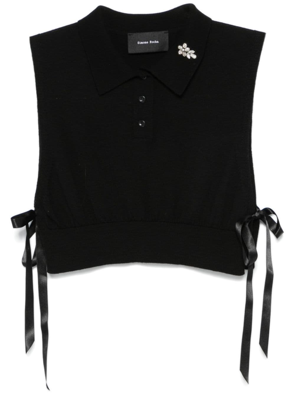 cropped polo vest - 1