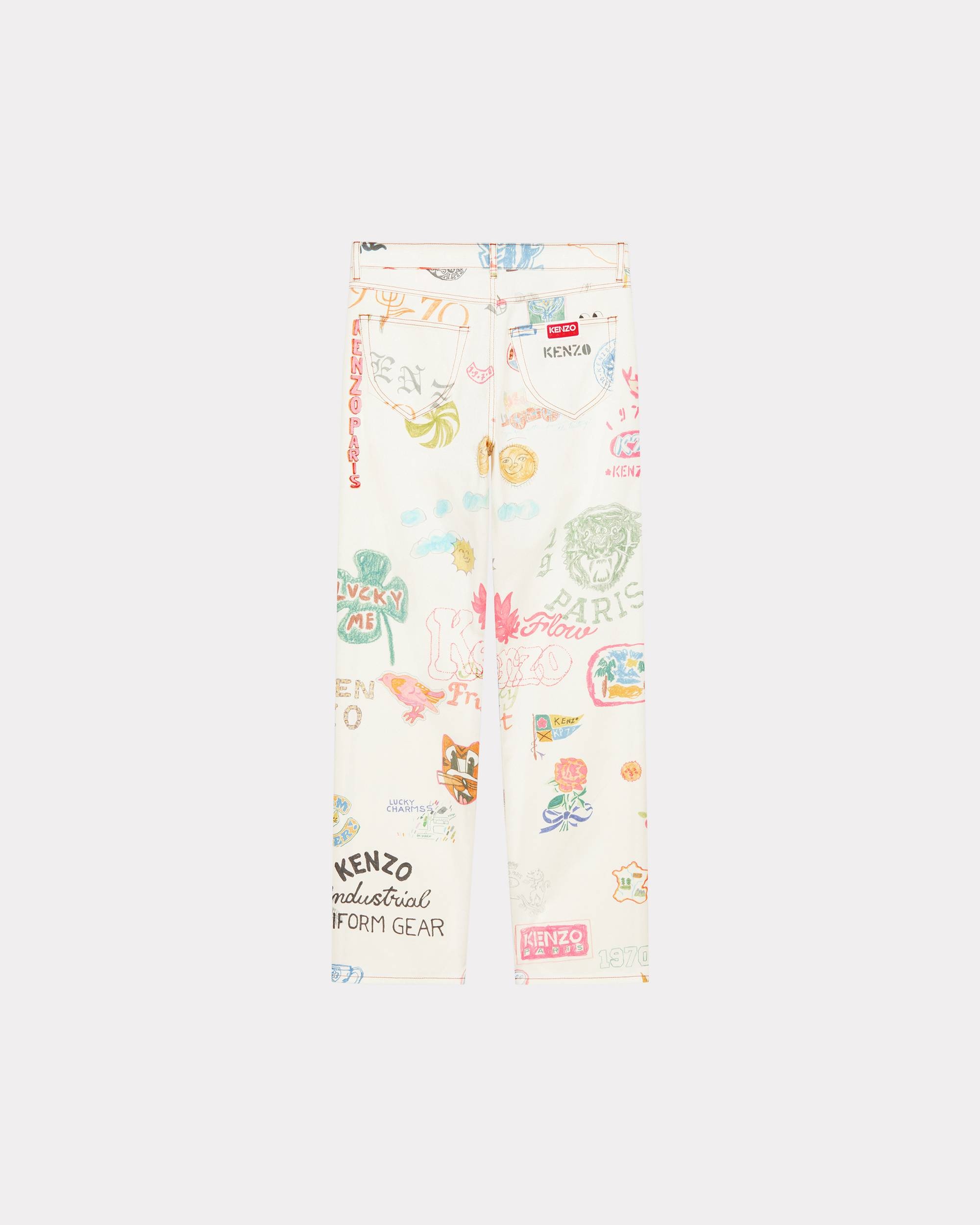 'KENZO Drawn Varsity' Asagao straight-leg trousers - 2