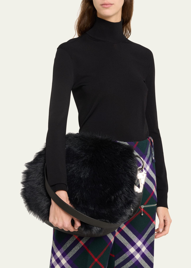 Burberry Knight Medium Shearling Shoulder Bag outlook