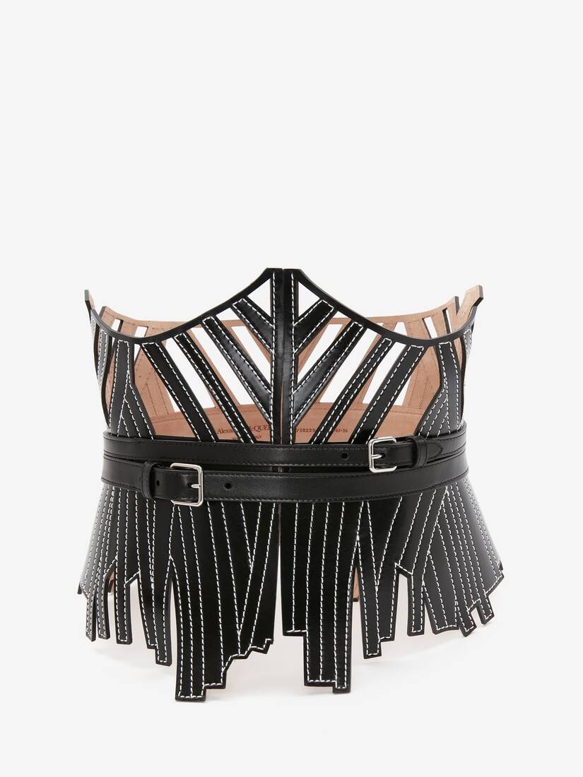 Cage Corset Belt in Black - 1