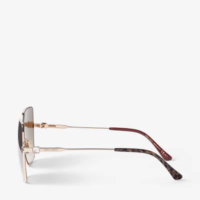 JIMMY CHOO Reyes
Copper and Gold Square-Frame Sunglasses with Swarovski Crystal outlook