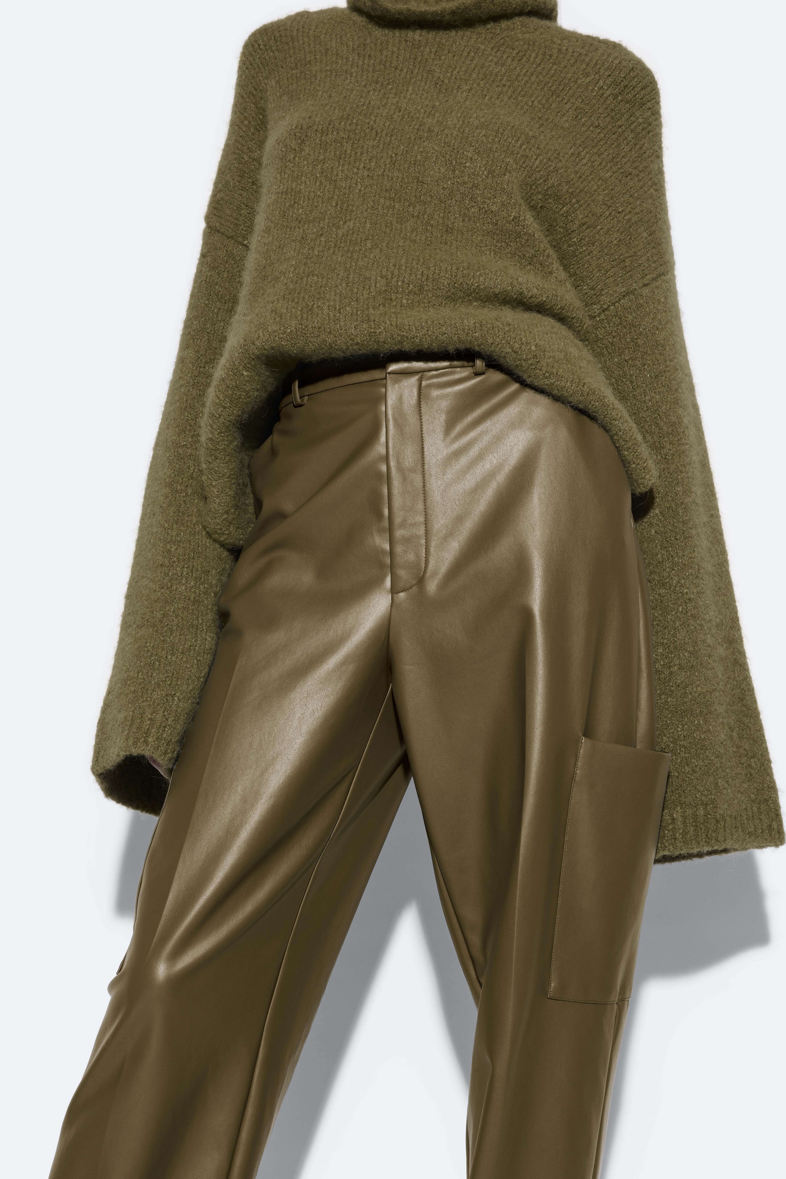 Faux Leather Tapered Trouser - 4
