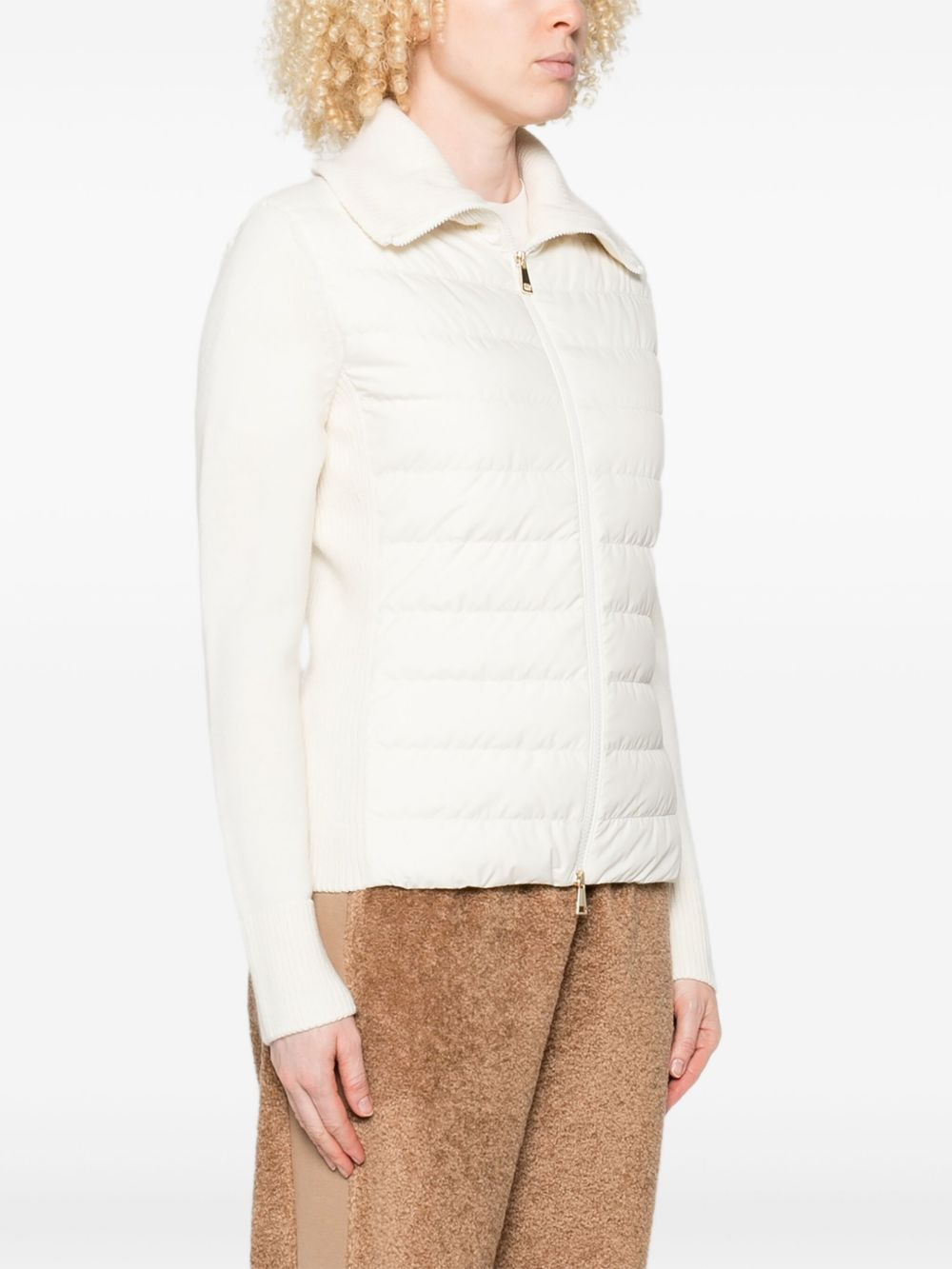 quilted knitted jacket - 3