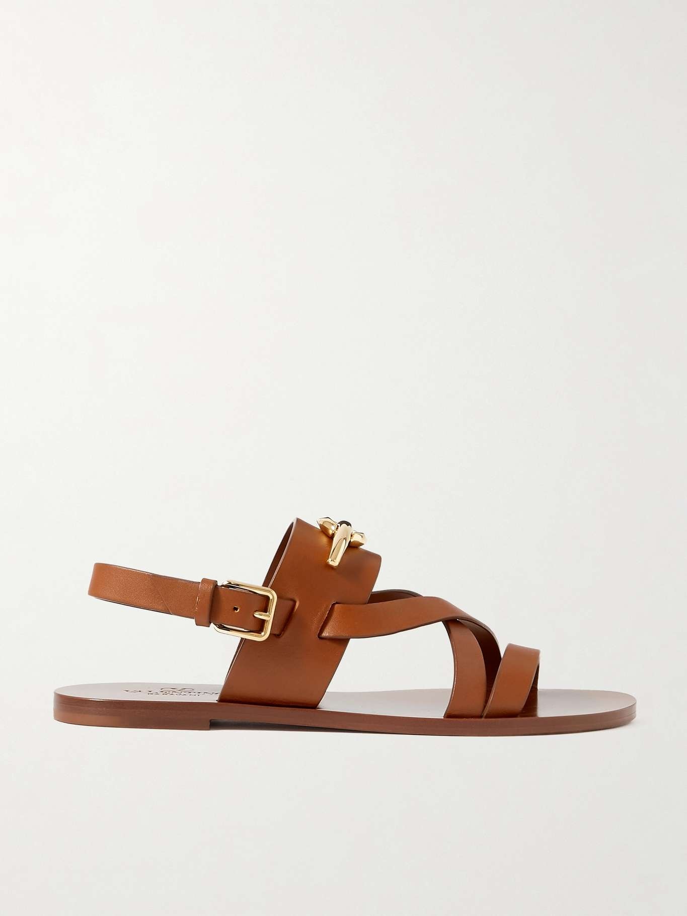 VLOGO embellished leather sandals - 1