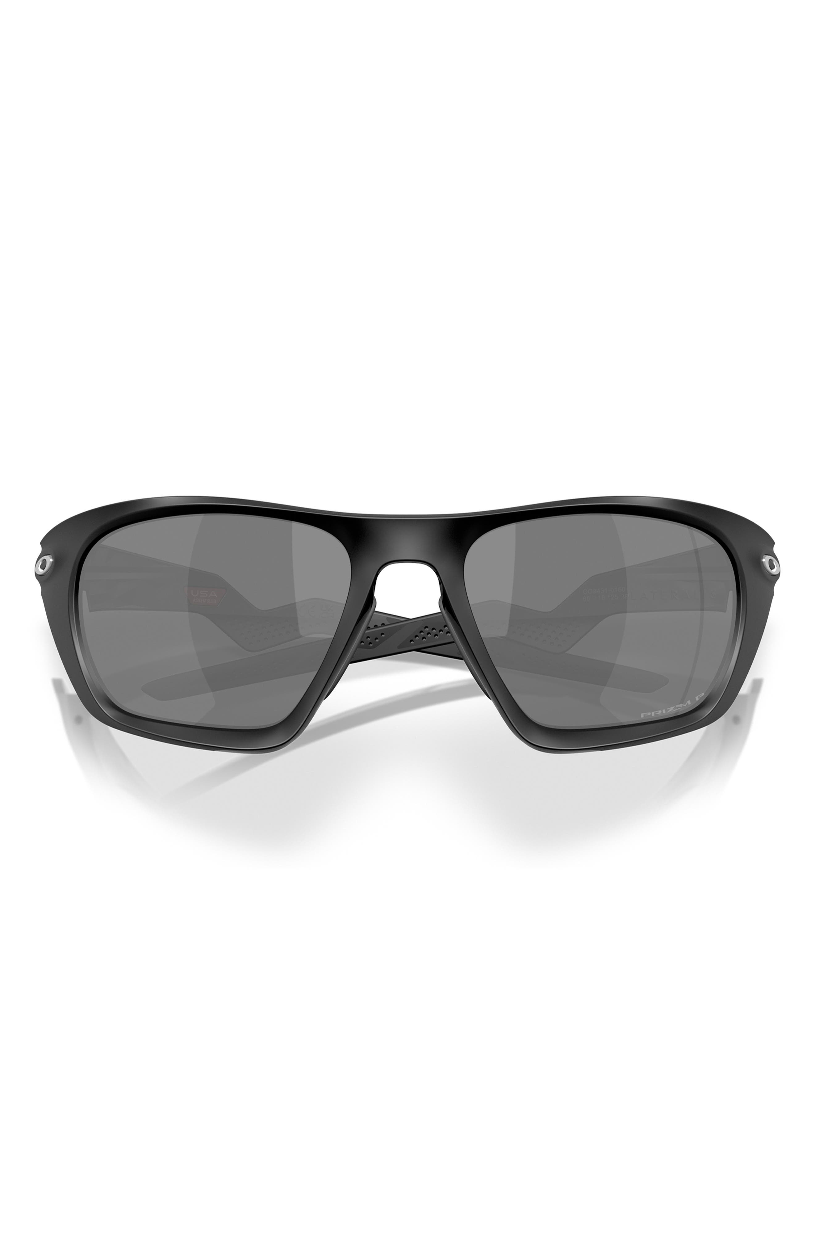 Oakley Lateralis 60mm Prizm™ Polarized Rectangular Sunglasses in Matte Black at Nordstrom - 1