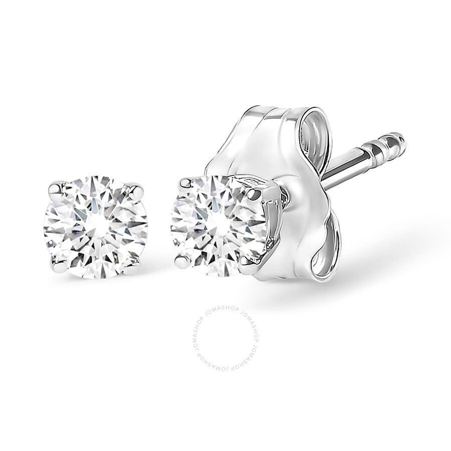 Haus Of Brilliance - Haus of Brilliance 14K White Gold 1.0 Cttw Lab Grown Diamond Solitaire Stud Earrings - 2