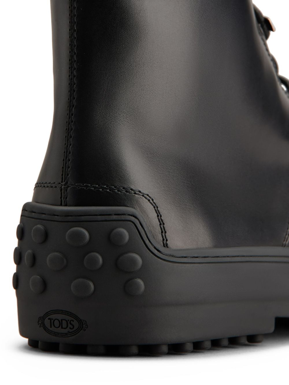 leather combat boots - 5