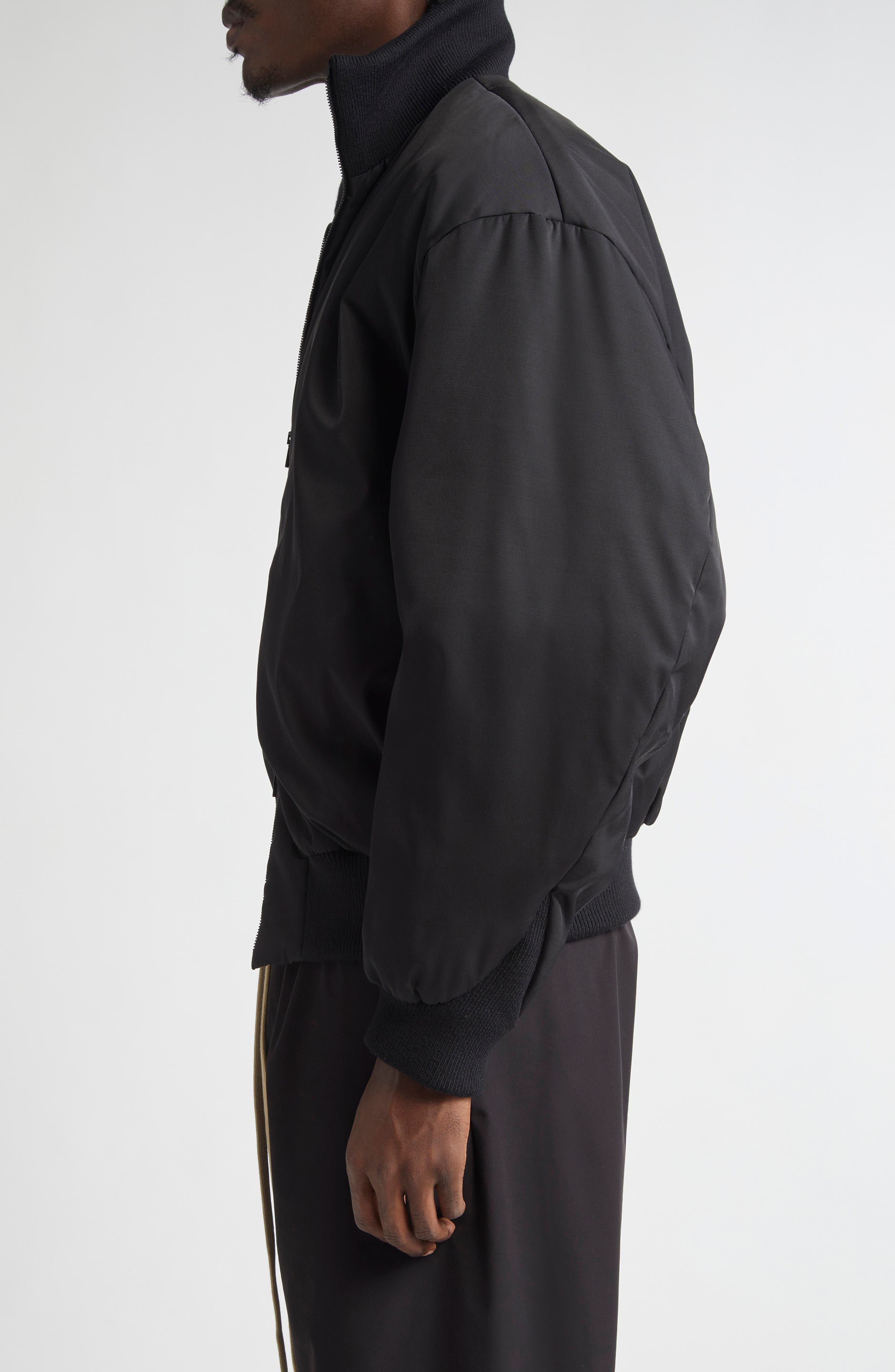 Fear of God High Neck Bomber Jacket in Black at Nordstrom - 4
