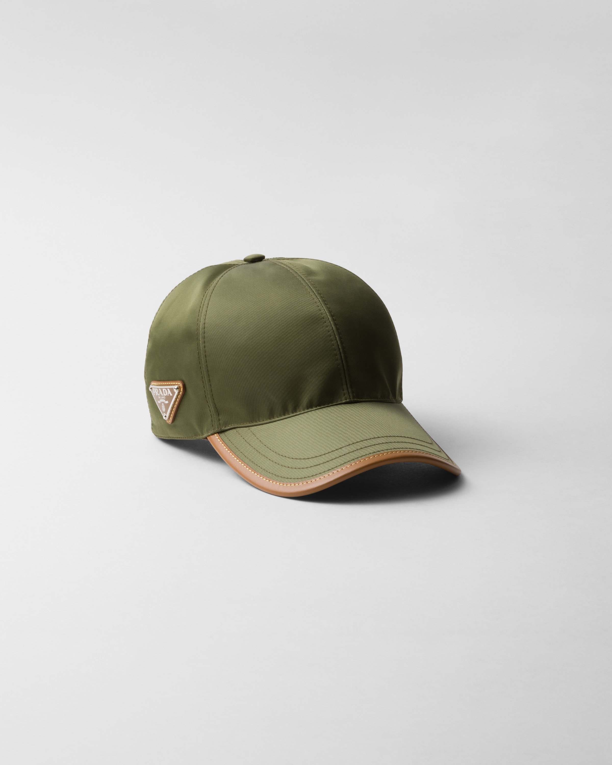 Re-Nylon and leather baseball cap - 1