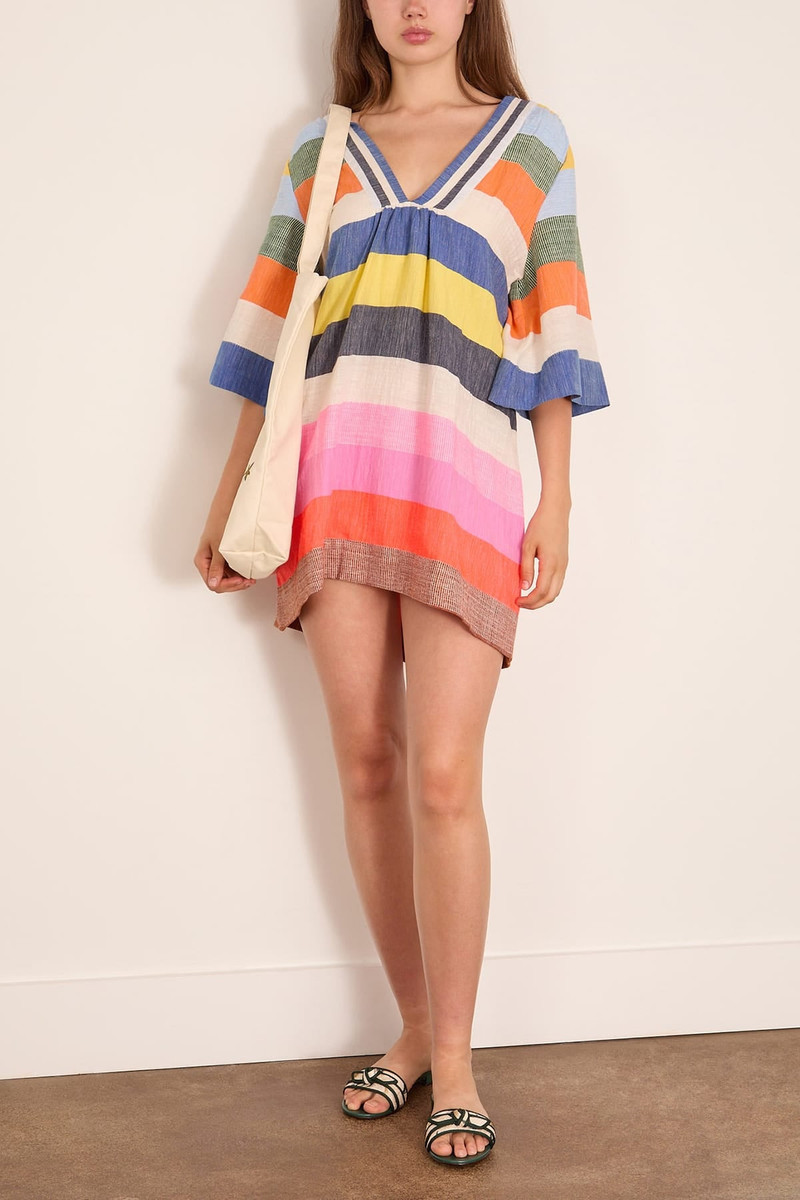 lemlem Belkis V-Neck Caftan in Pariti Fiesta outlook