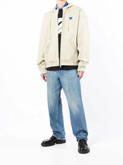 ADER error cotton-blend zipped hoodie outlook