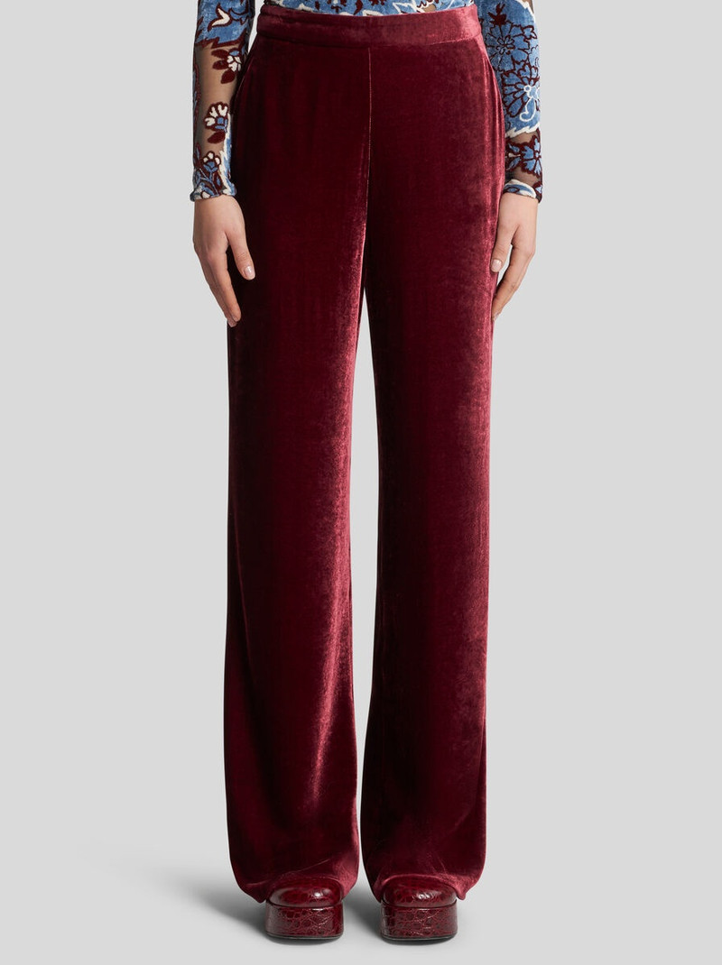 Etro VELVET PALAZZO TROUSERS outlook