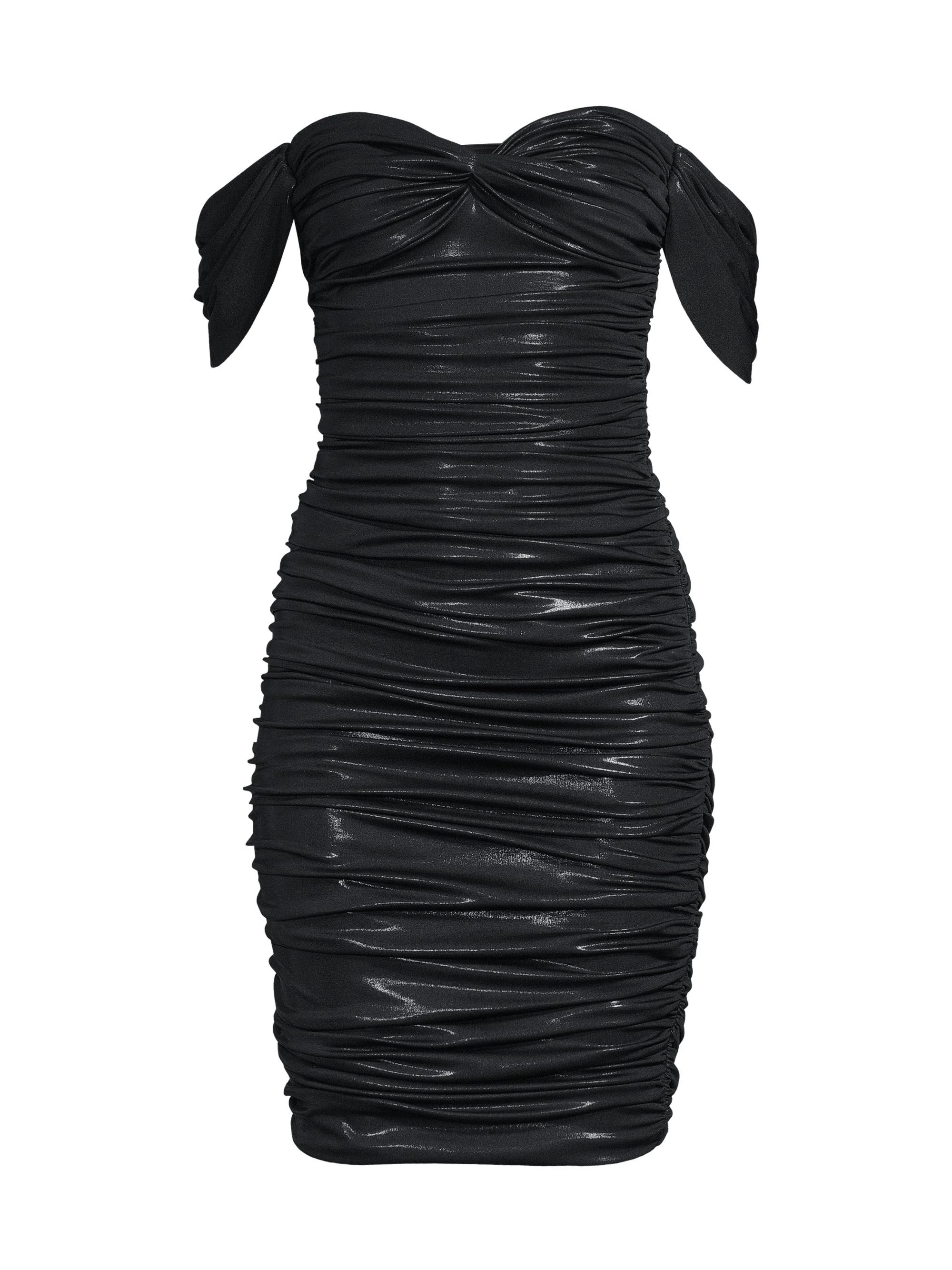 Women's Walter Ruched Off-The-Shoulder Sheath Dress - Black - 1