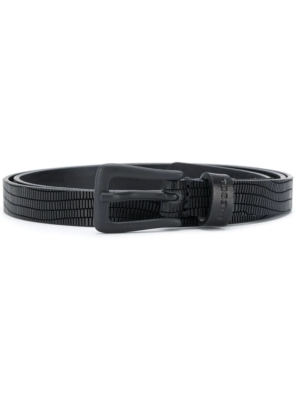 textured logo belt - 1