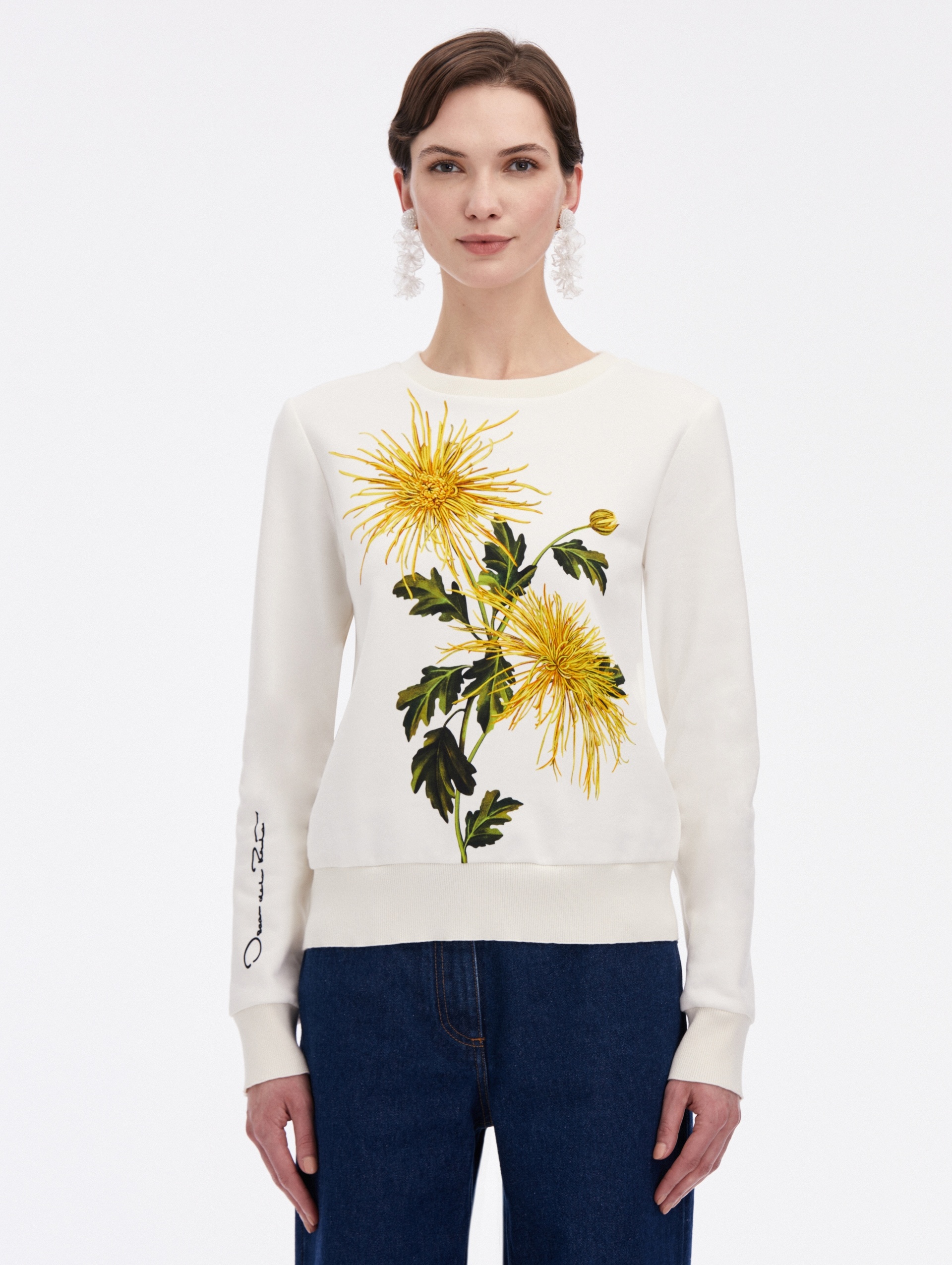 CHRYSANTHEMUM JERSEY PULLOVER - 1
