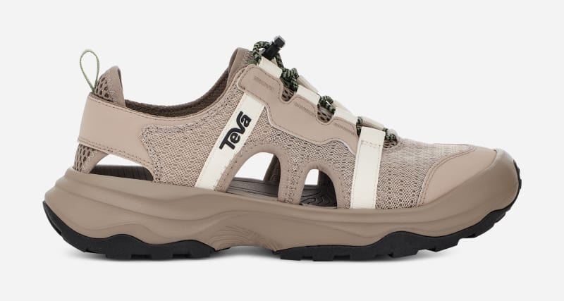Women's Outflow Closed-Toe Water Sandal in Feather Grey/Desert Taupe 1
