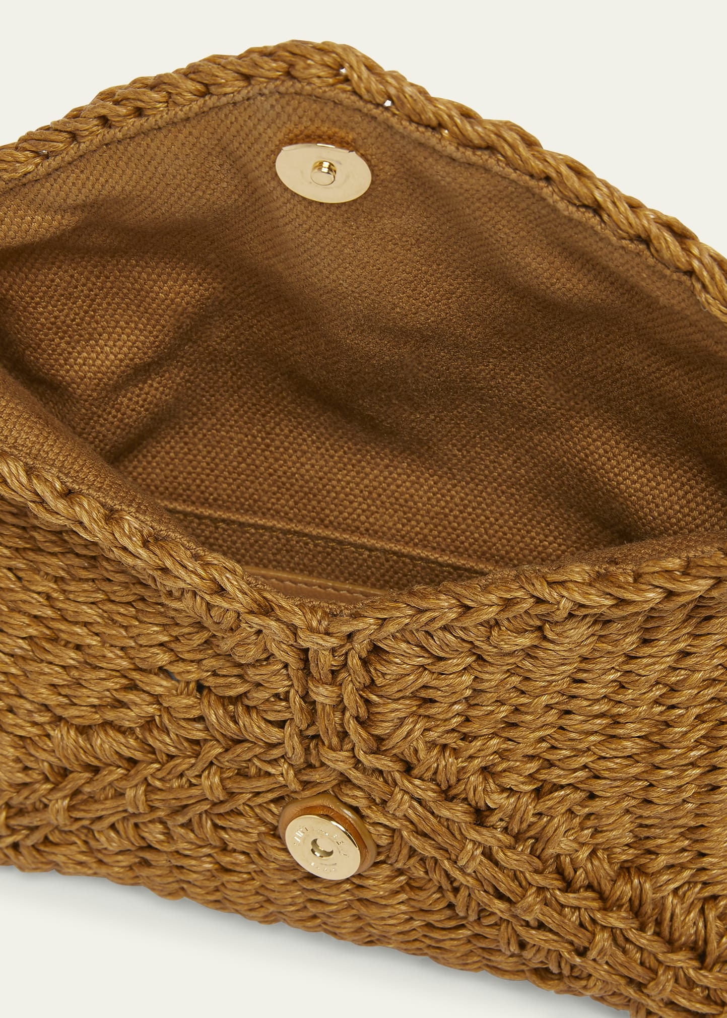 Cassandre Small YSL Pouch Clutch Bag in Raffia - 4