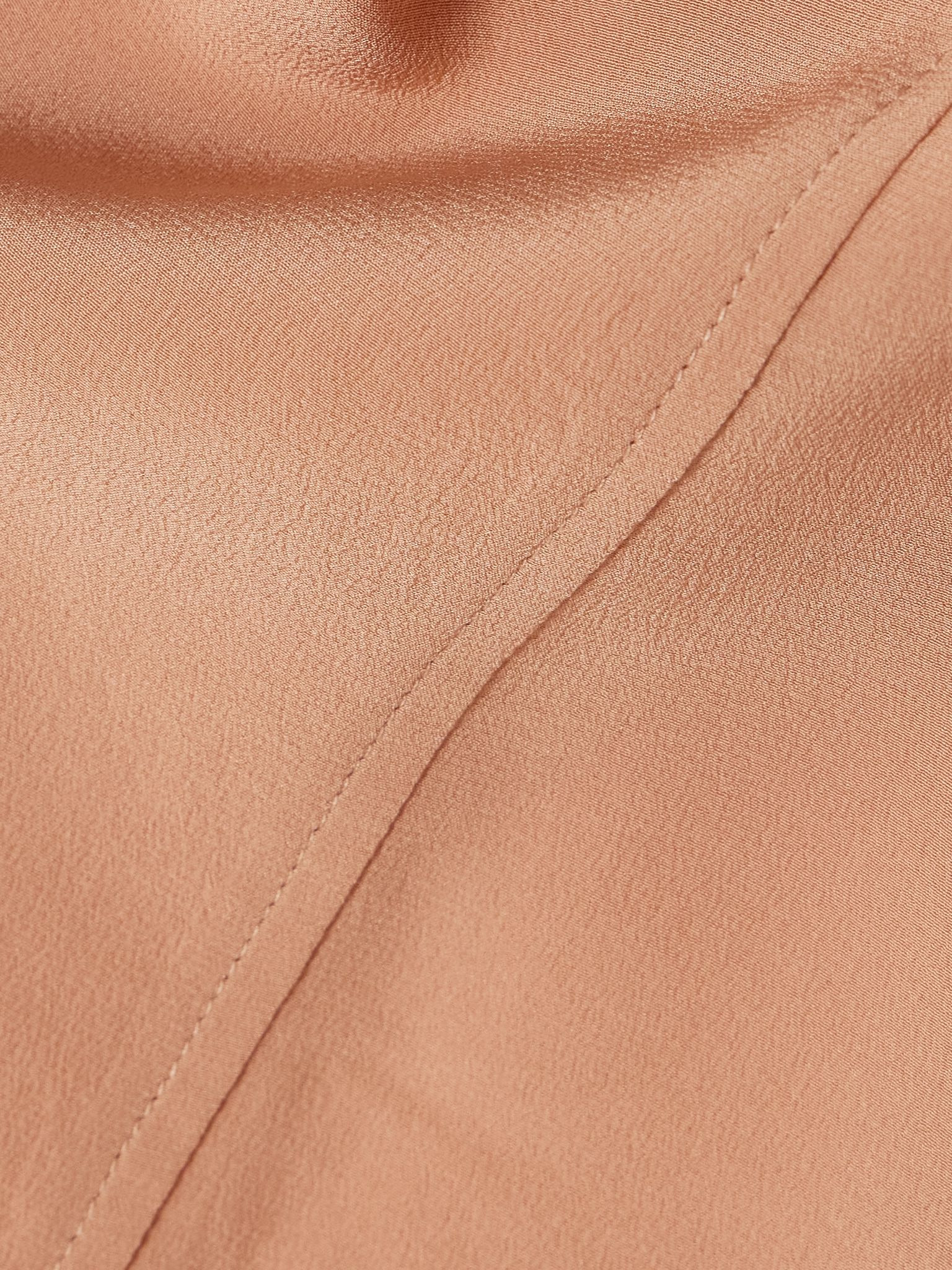 Silk-crepe blouse Peach - 5